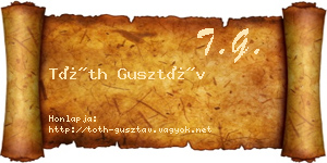 Tóth Gusztáv névjegykártya