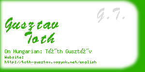 gusztav toth business card